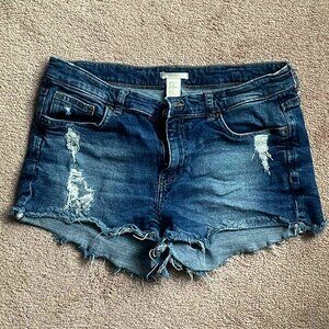 Women's Size 10 H&M Distressed Denim Shorts